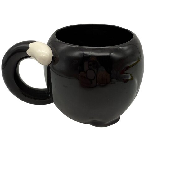 Takahashi Japan 3D Black Tuxedo Cat Coffee Cup Ceramic Tail Handle Paws Base - Picture 5 of 12